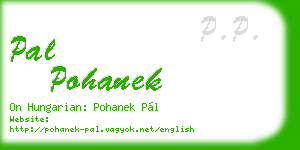 pal pohanek business card